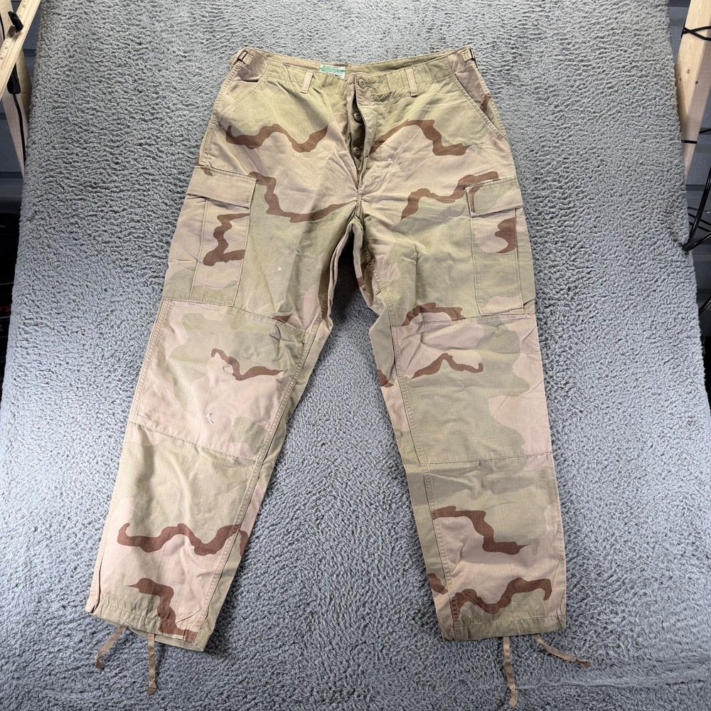 USMC Pant Men L(36x31) Green Camo Cargo Buzz Off Desert Insect Repellent Uniform